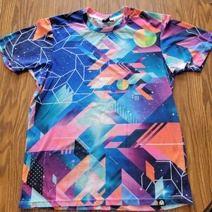 Men's EDM Into The AM Festival Rave Tee Geometric Abstract Print Size Small